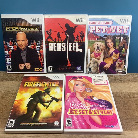 NINTENDO WII LOT 5 GAME WITH MANUAL‎ TESTED - Picture 1 of 3